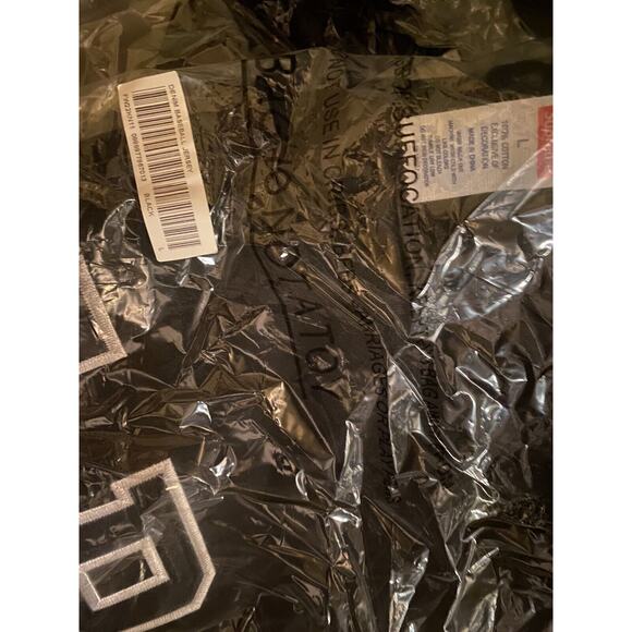 Supreme FW22 Denim Baseball Jersey Black Size Large New‎ - Picture 3 of 5